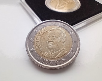 piece 2 euros rare espagne 2001