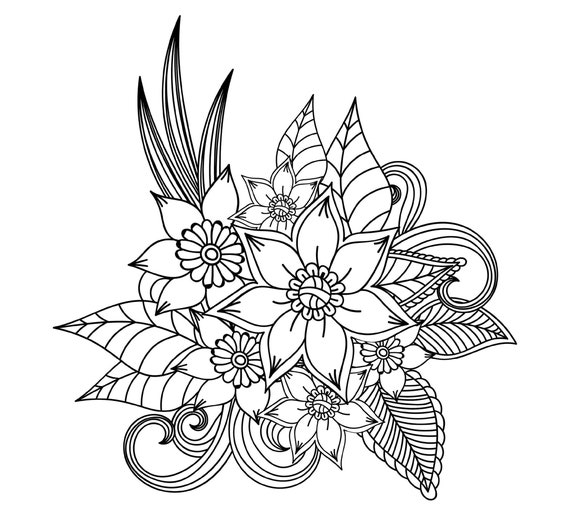 flower coloring pages to print