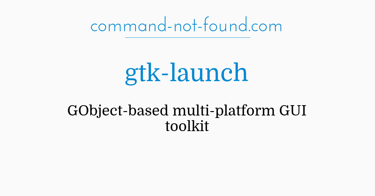 gtk-launch no such application