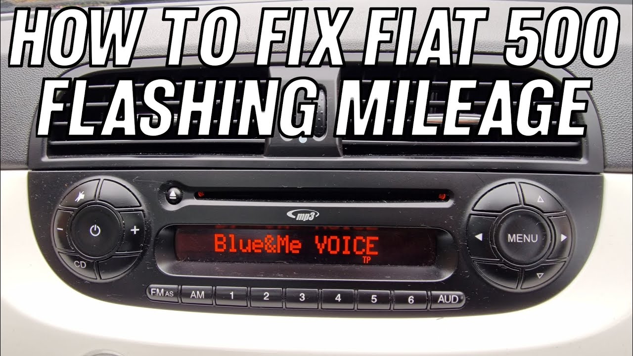 mileage flashing fiat 500