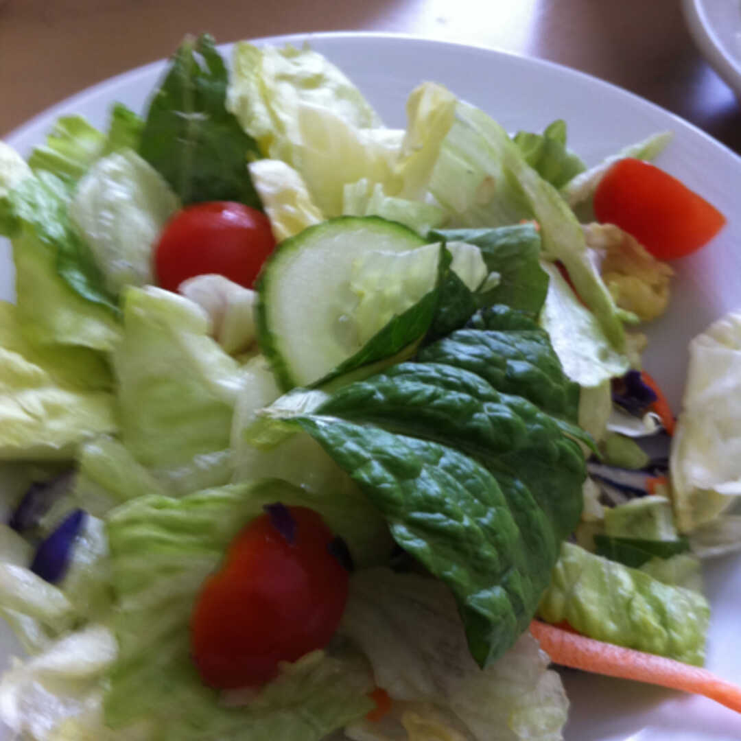 calories in lettuce salad with dressing