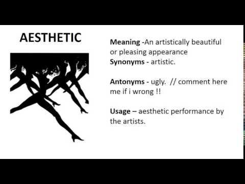aesthetic synonym and antonym