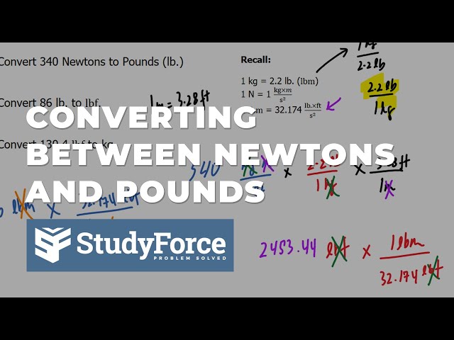 n to lbs conversion