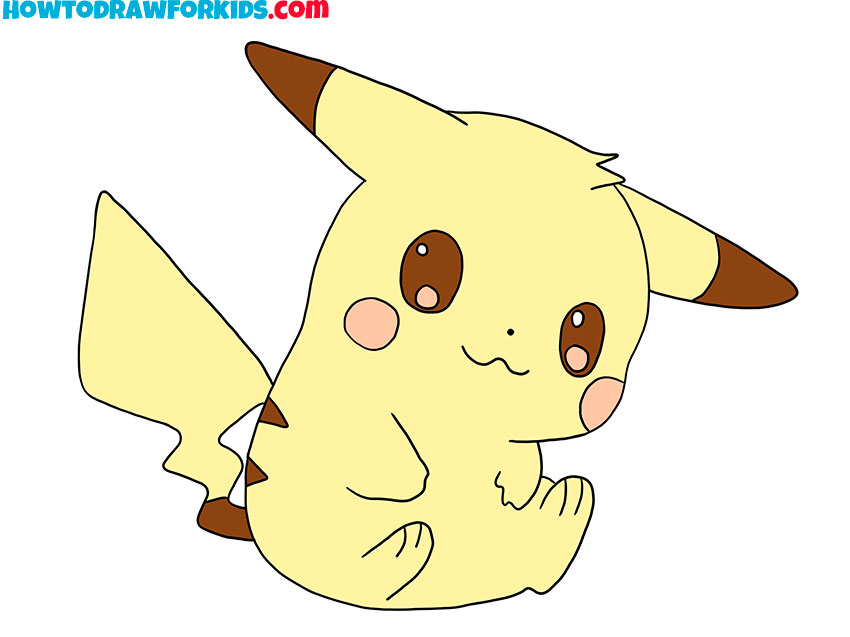 cute pikachu drawing easy