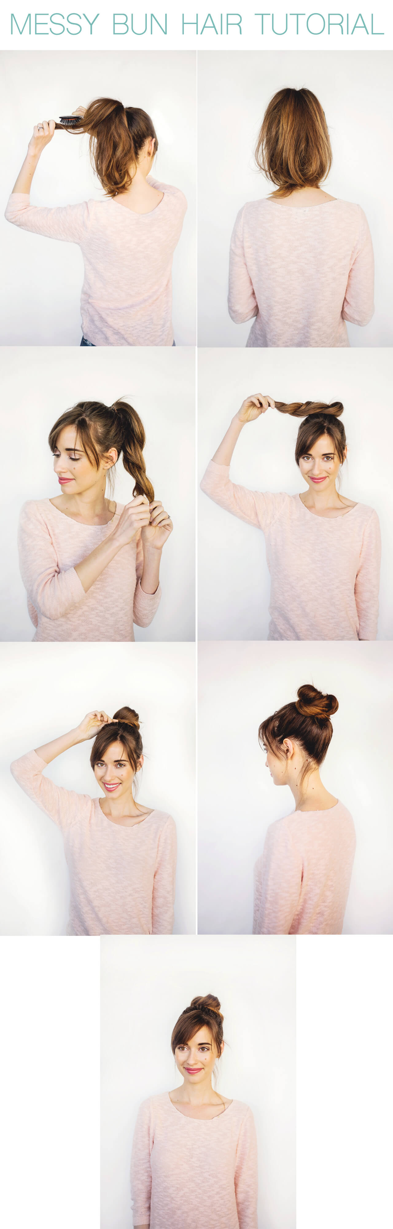 messy bun tutorial