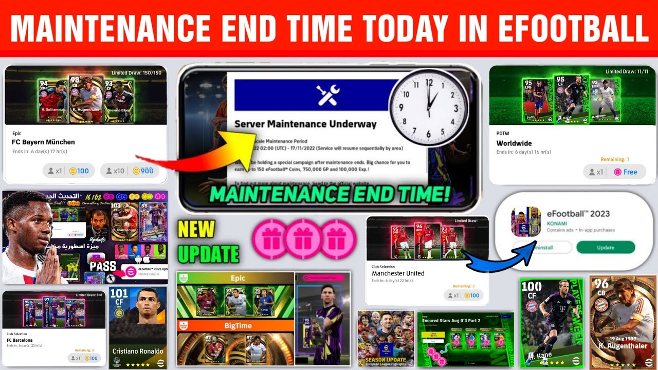 efootball 2022 mobile maintenance end time