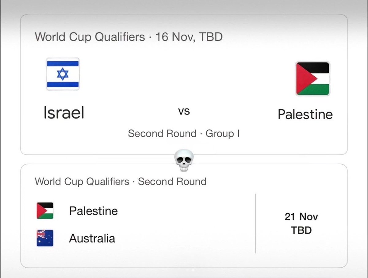 israel vs palestine world cup qualifiers nov 16