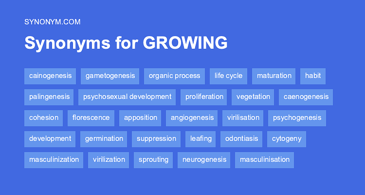 growing synonyms