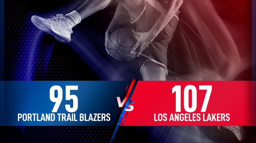 portland trail blazers vs lakers stats