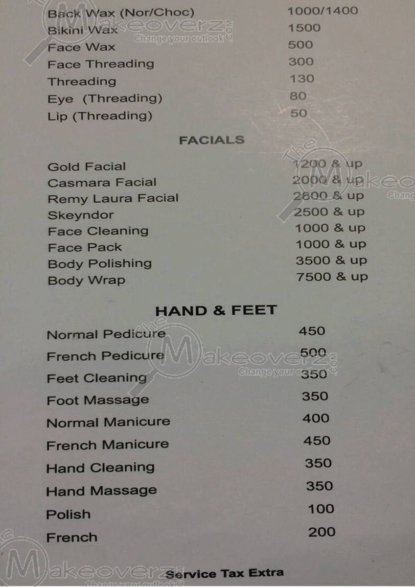 looks salon noida price list