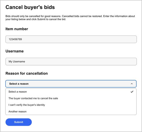 how to retract bid in ebay