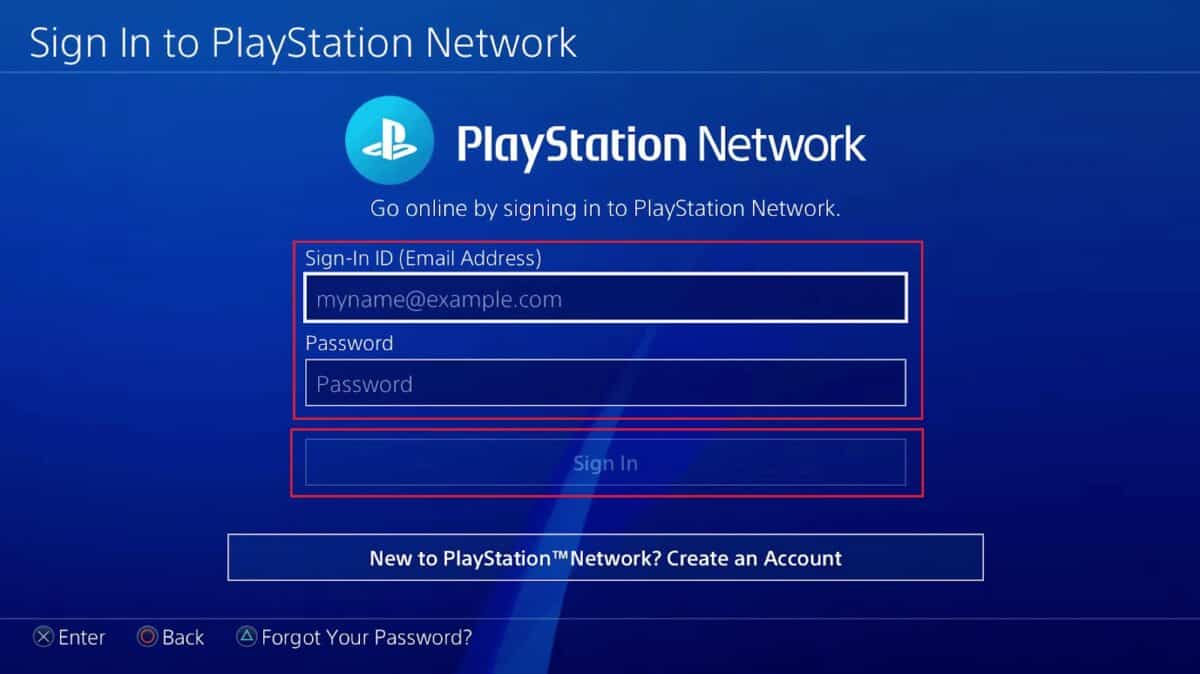 ps network log in