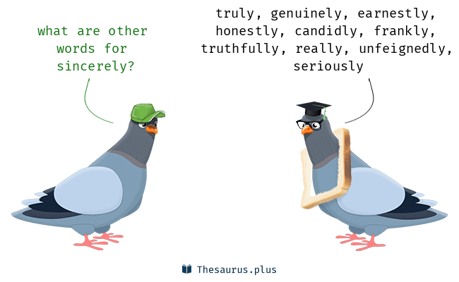 thesaurus for sincerely