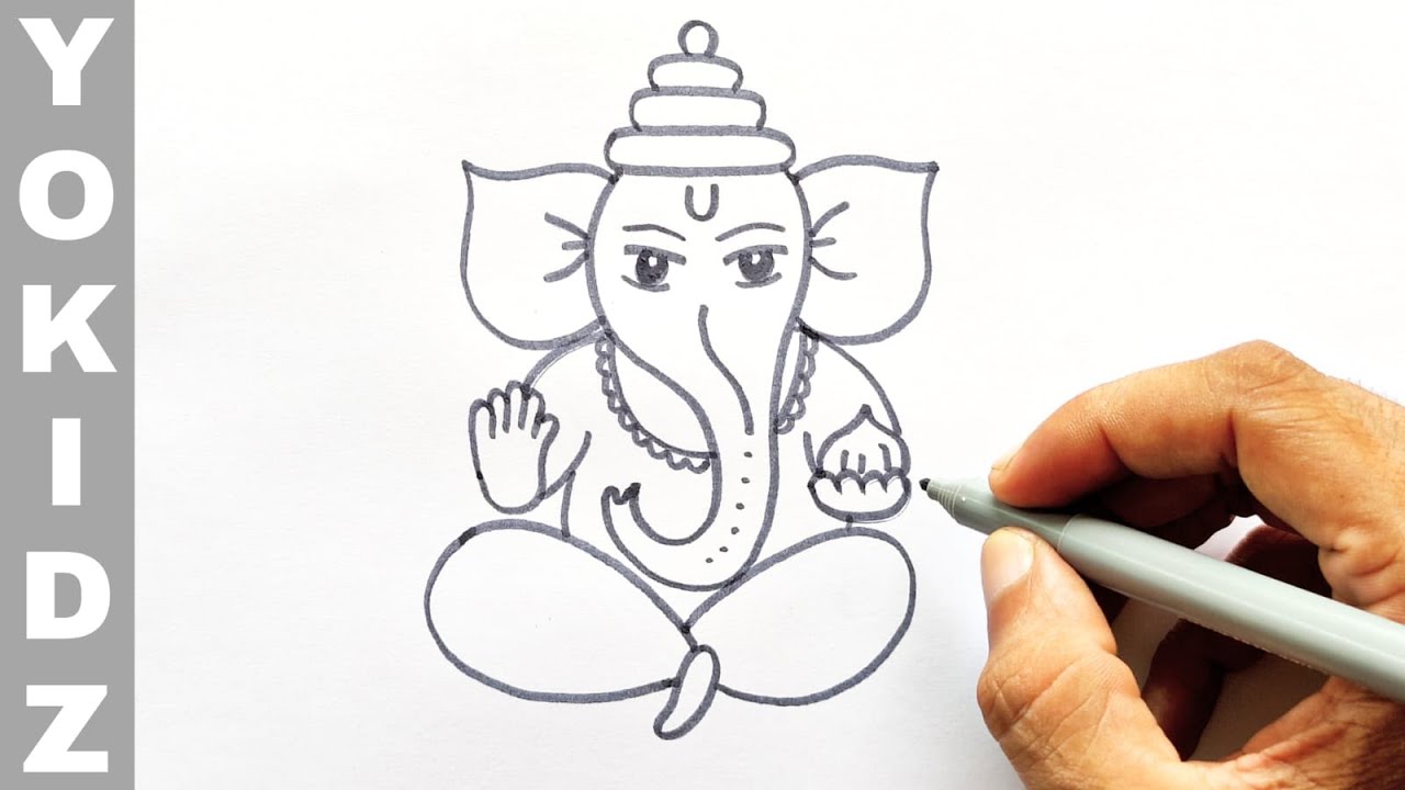 easy to draw ganesh