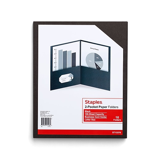 staples pocket folders