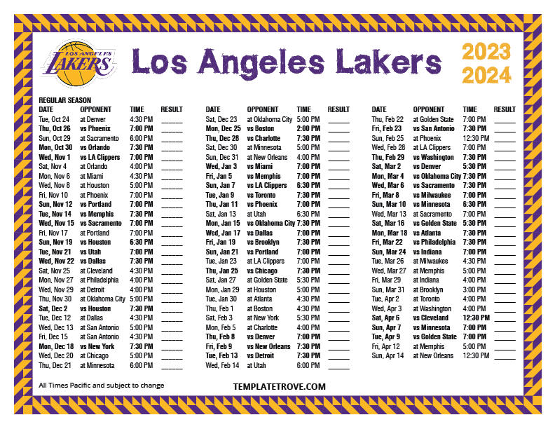 lakers schedule 2023-24