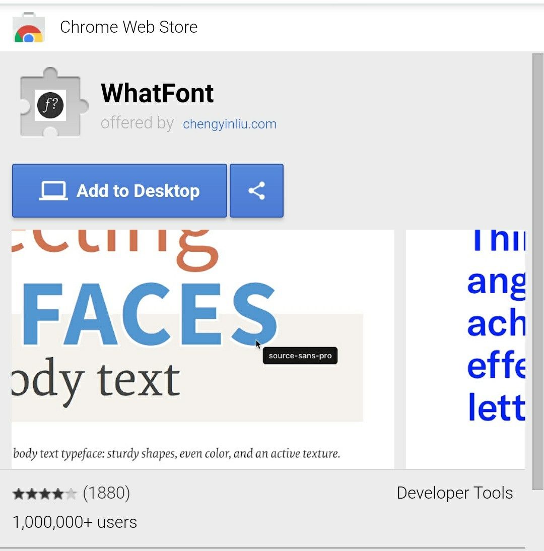 whatfont google chrome