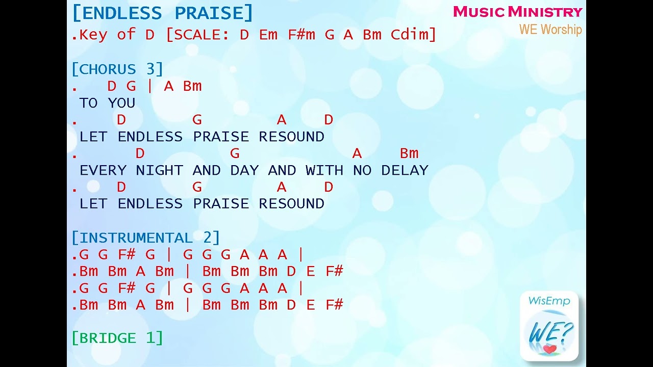 endless praise ukulele chords