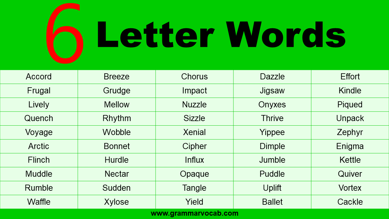 6 letter words