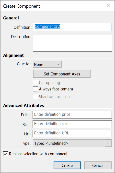 sketchup make component