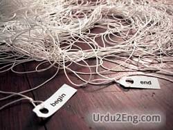 entangled meaning in urdu