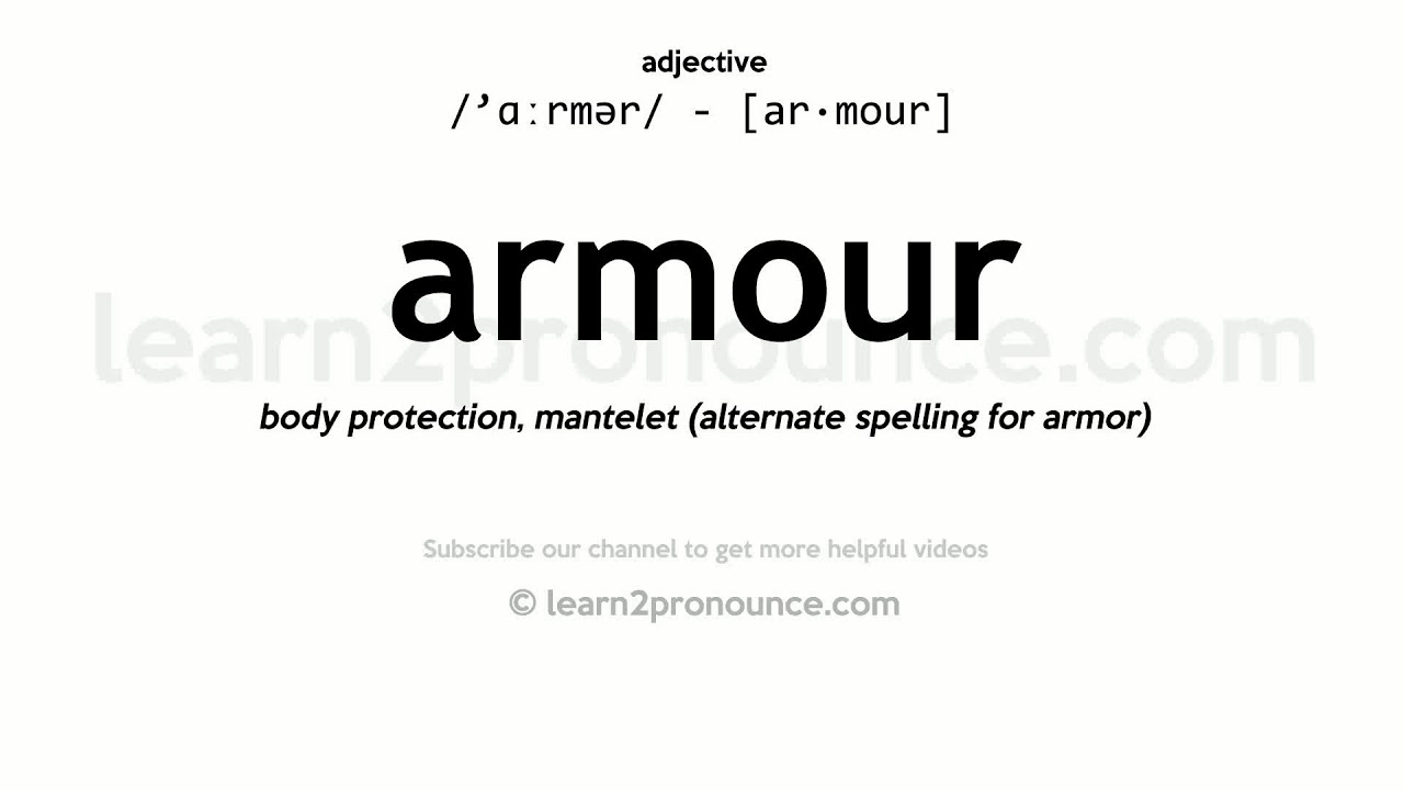 armor pronunciation