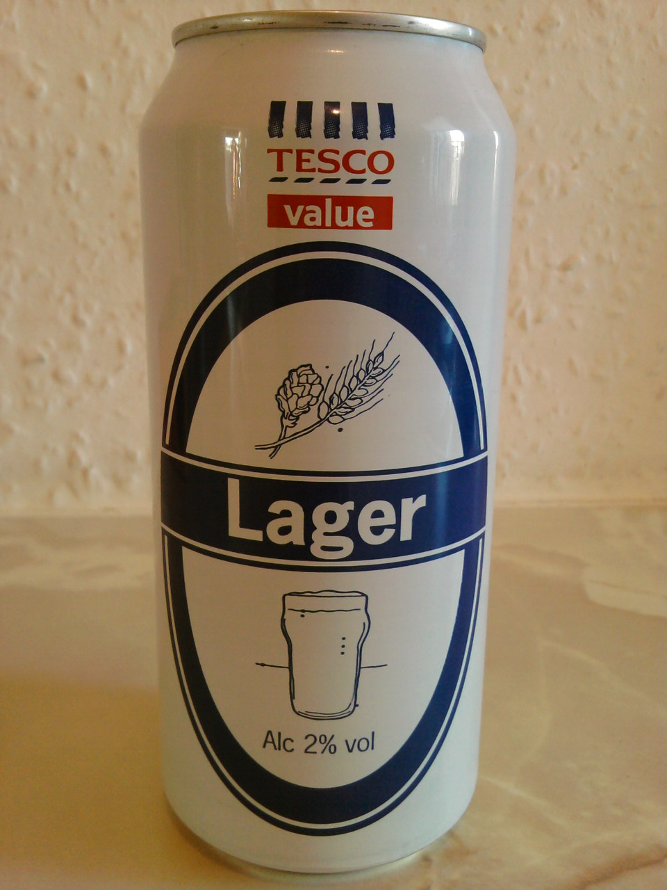 tesco canned lager