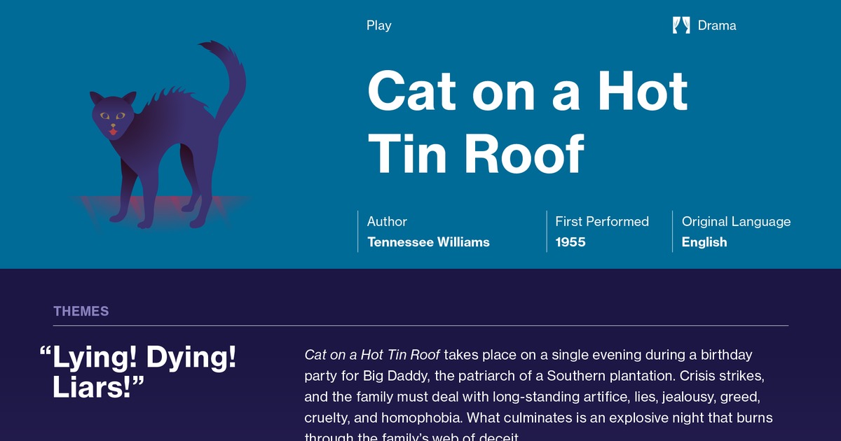 cat on a hot tin roof meaning