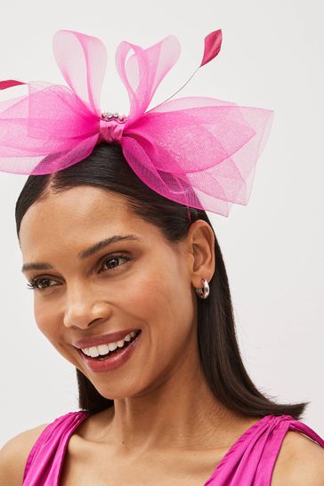 pink headband fascinator