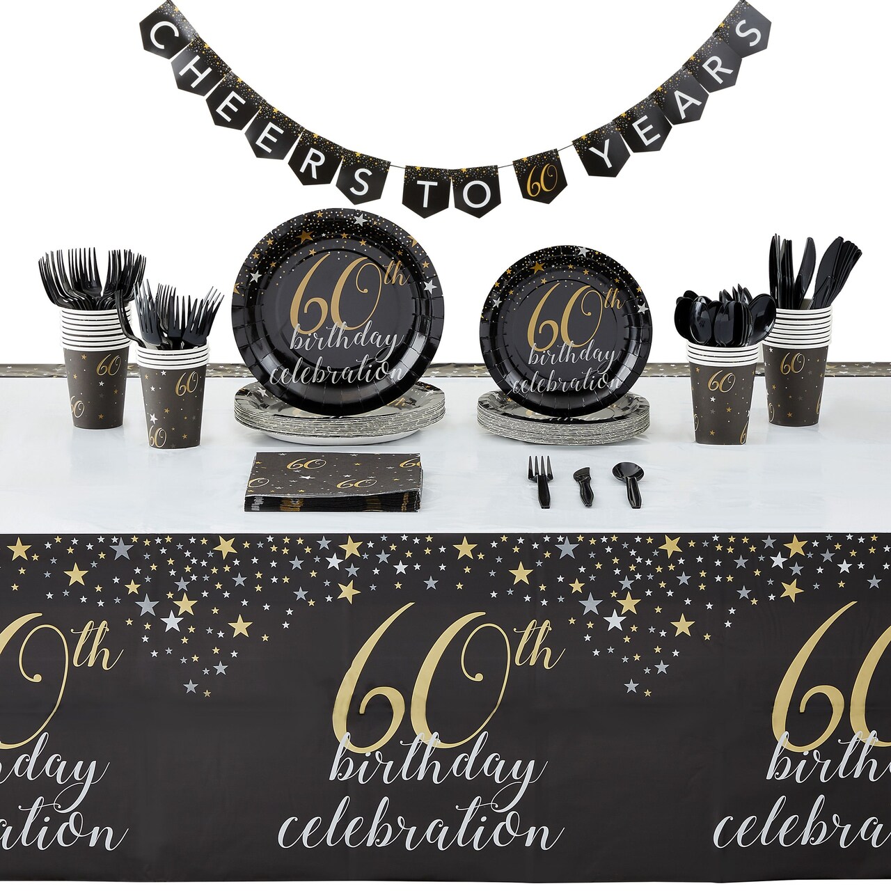 60th birthday party supplies