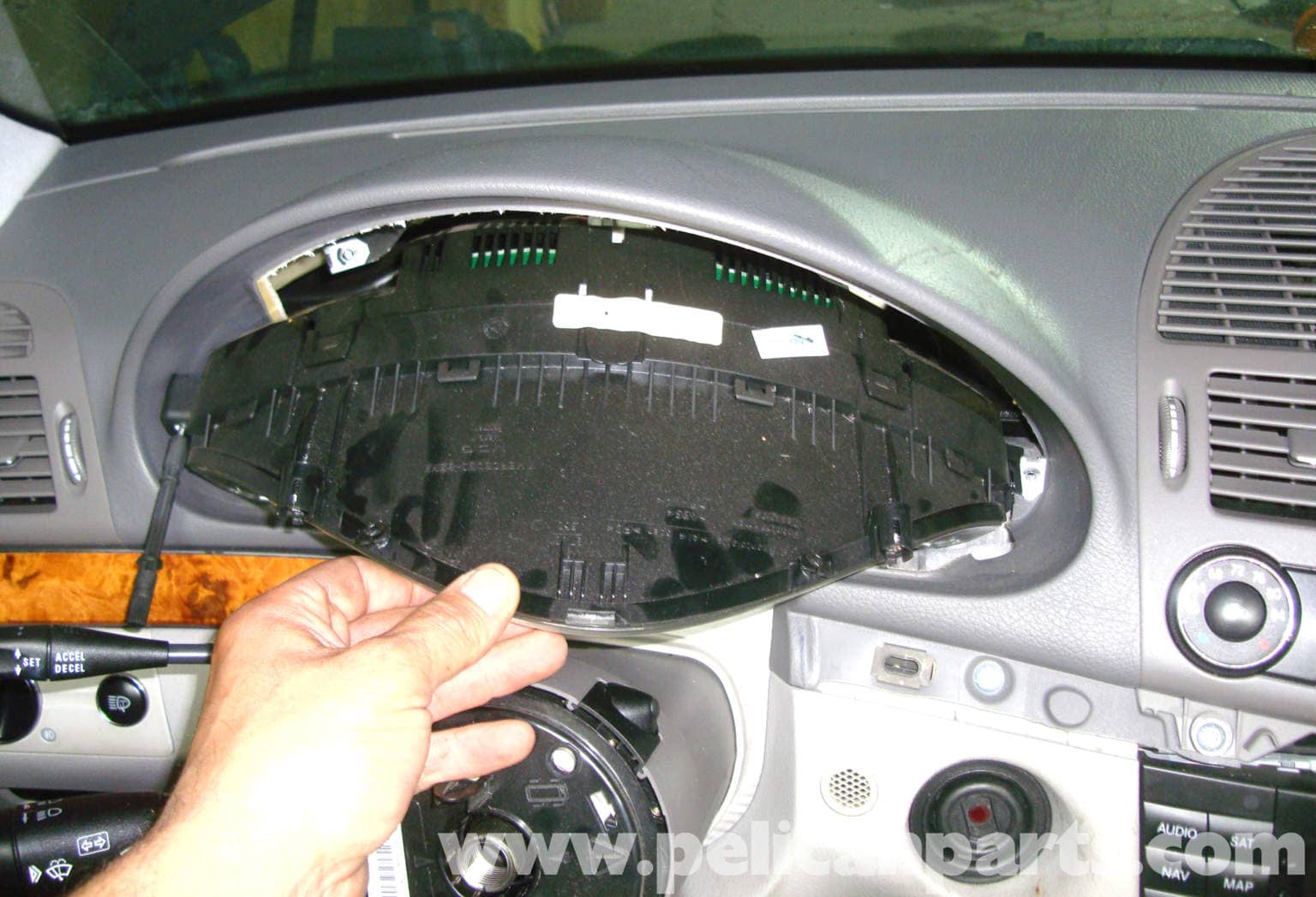w211 instrument cluster removal