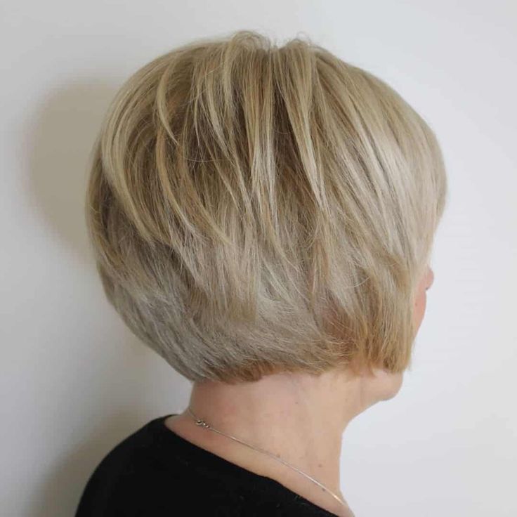 short layered bob for older ladies