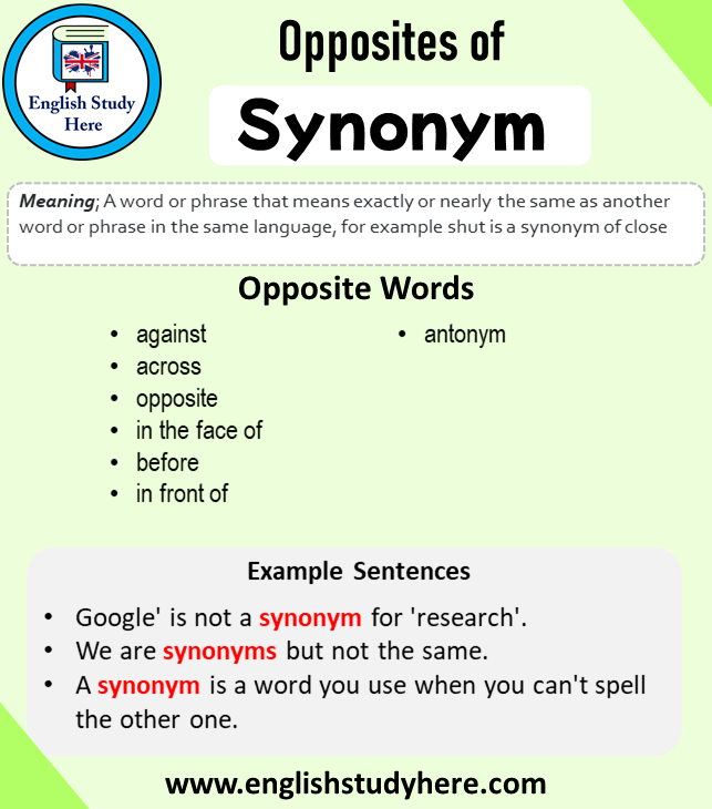 reverse synonym