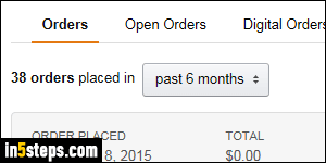 my amazon orders past 6 months