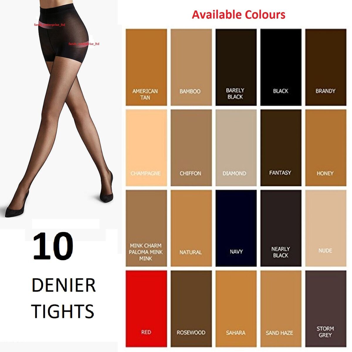 tights denier chart