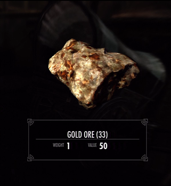 gold ore skyrim