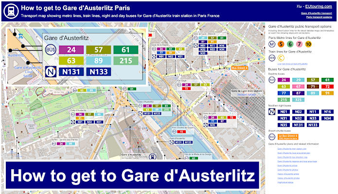 trajet gare du nord gare dausterlitz metro