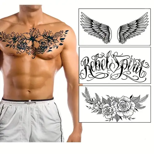 tatuajes en el pecho para hombres letras