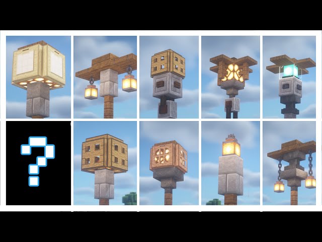 lamppost design minecraft