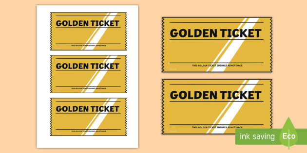 gold ticket template