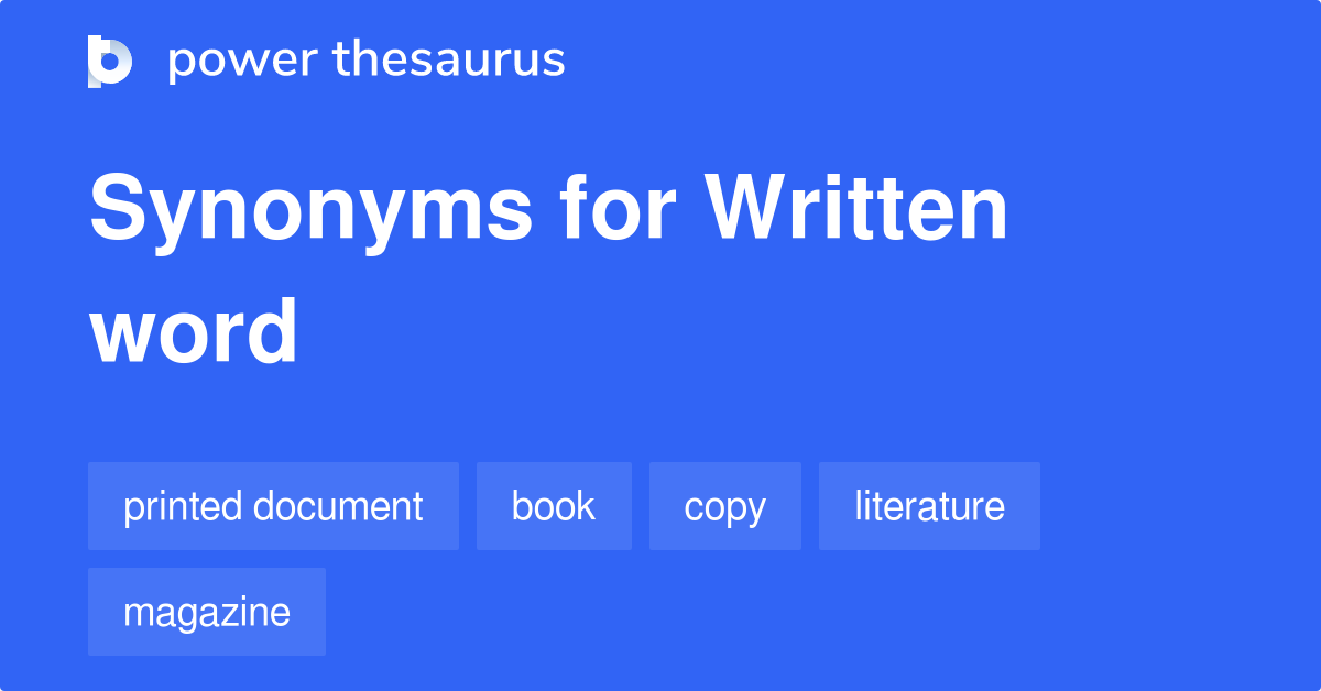 written thesaurus