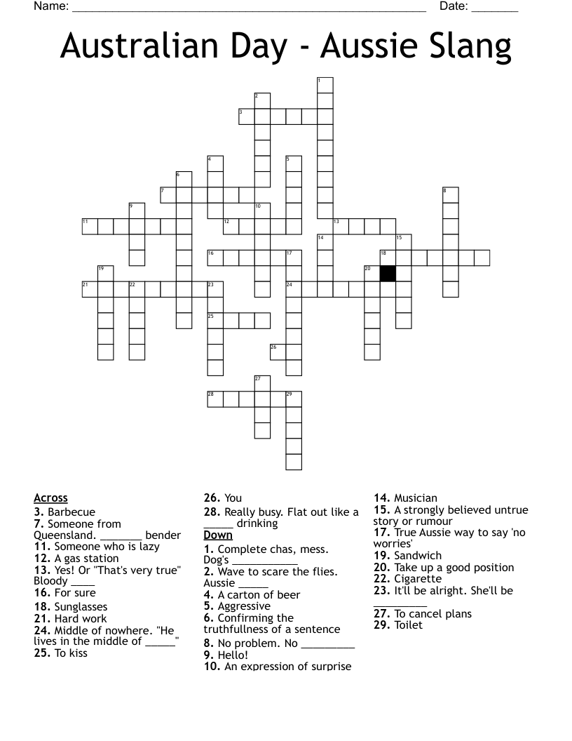 free aussie crossword puzzles for seniors