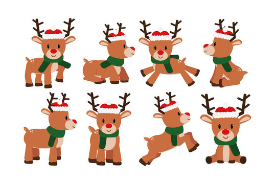cartoon pictures of a reindeer