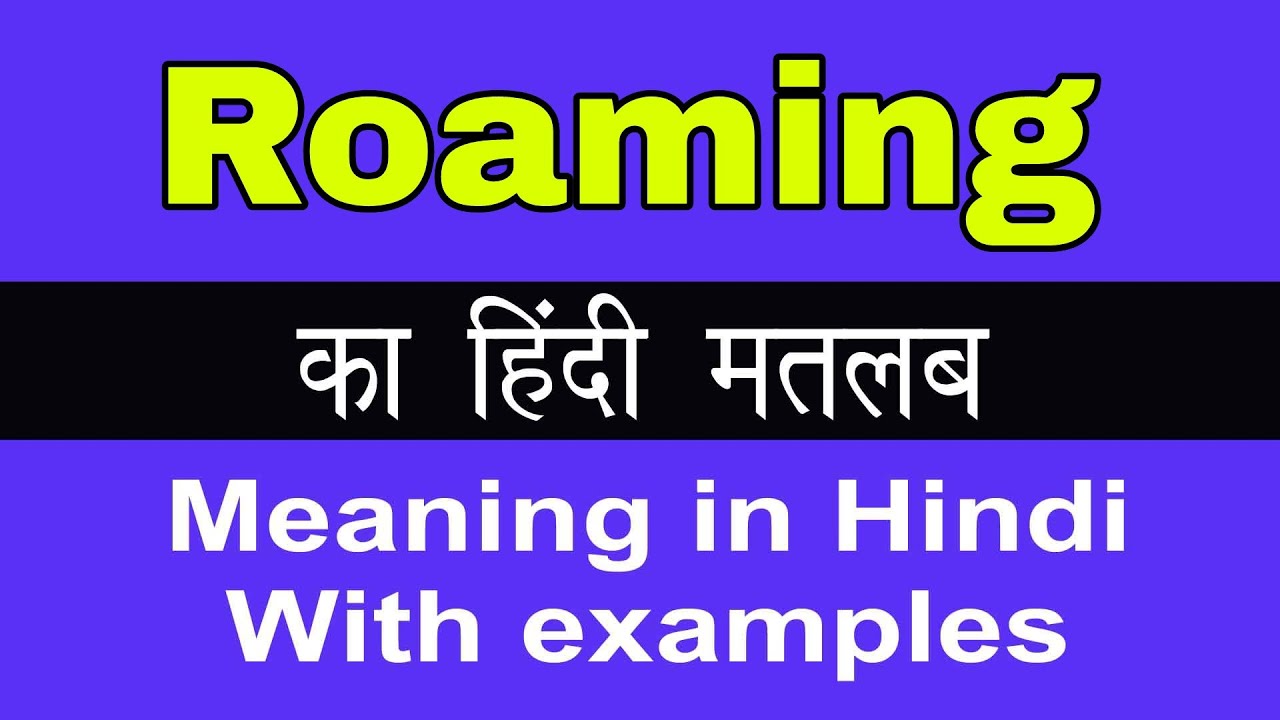 where are you roaming meaning in hindi