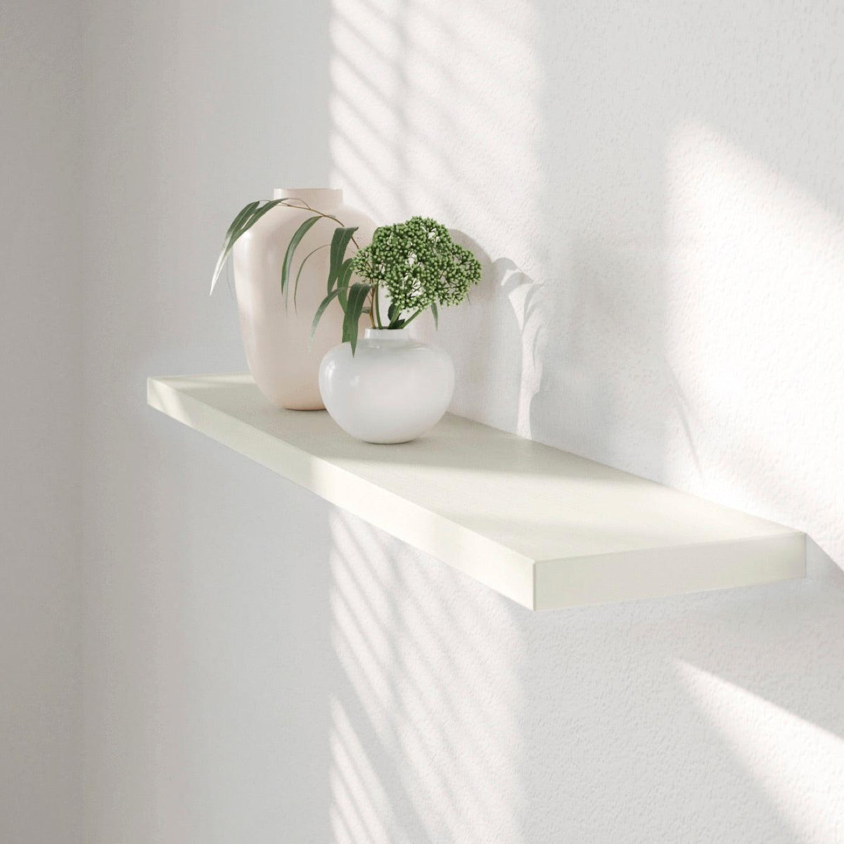 white floating shelves 100cm