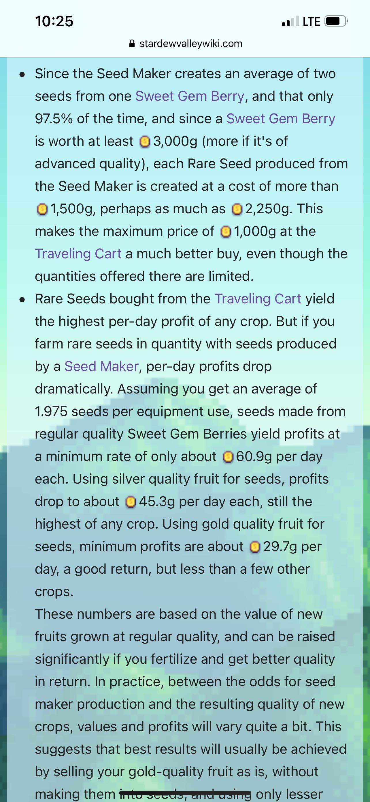 stardew valley sweet gem berry seed maker