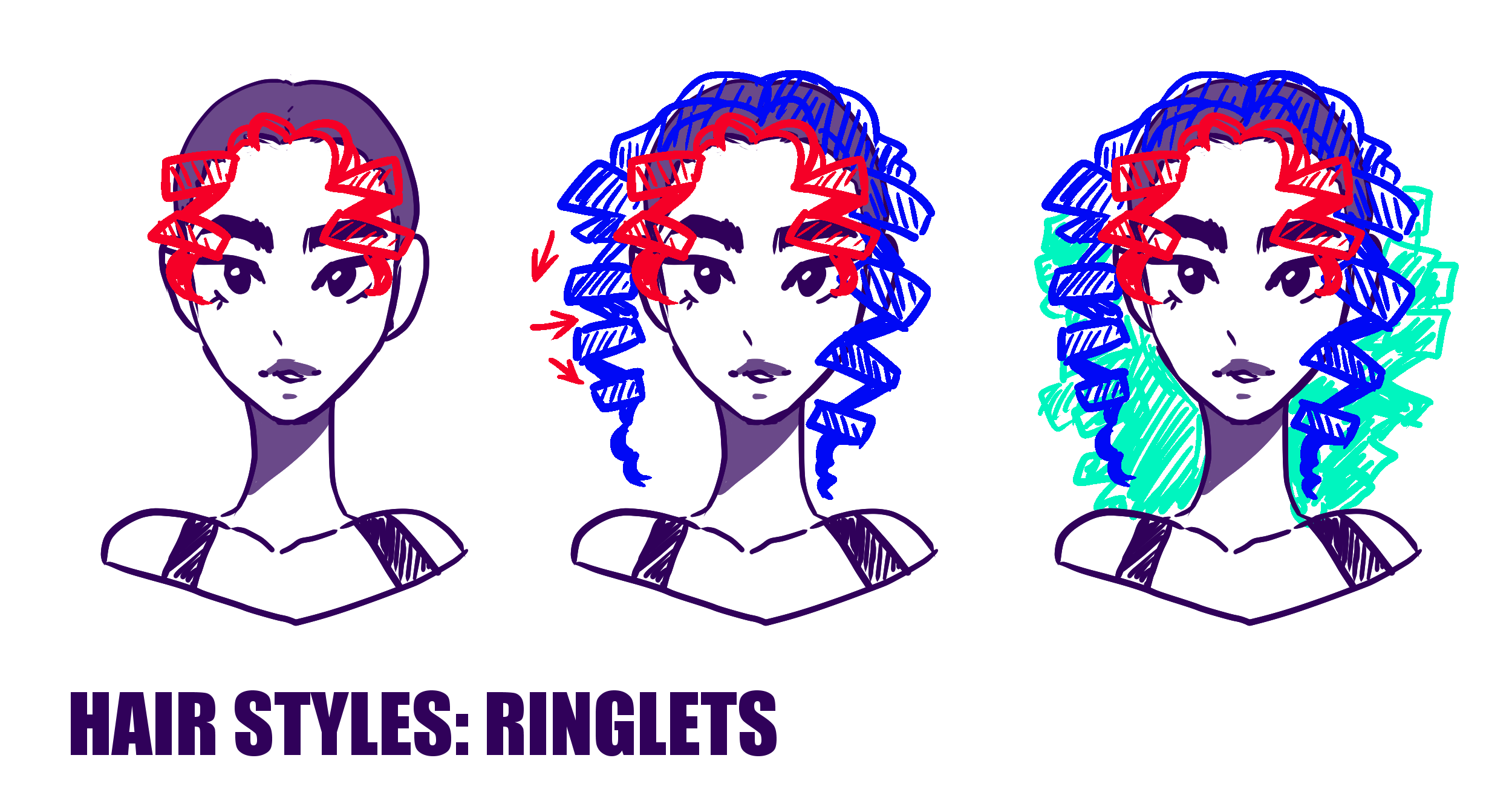 hairstyle drawing reference