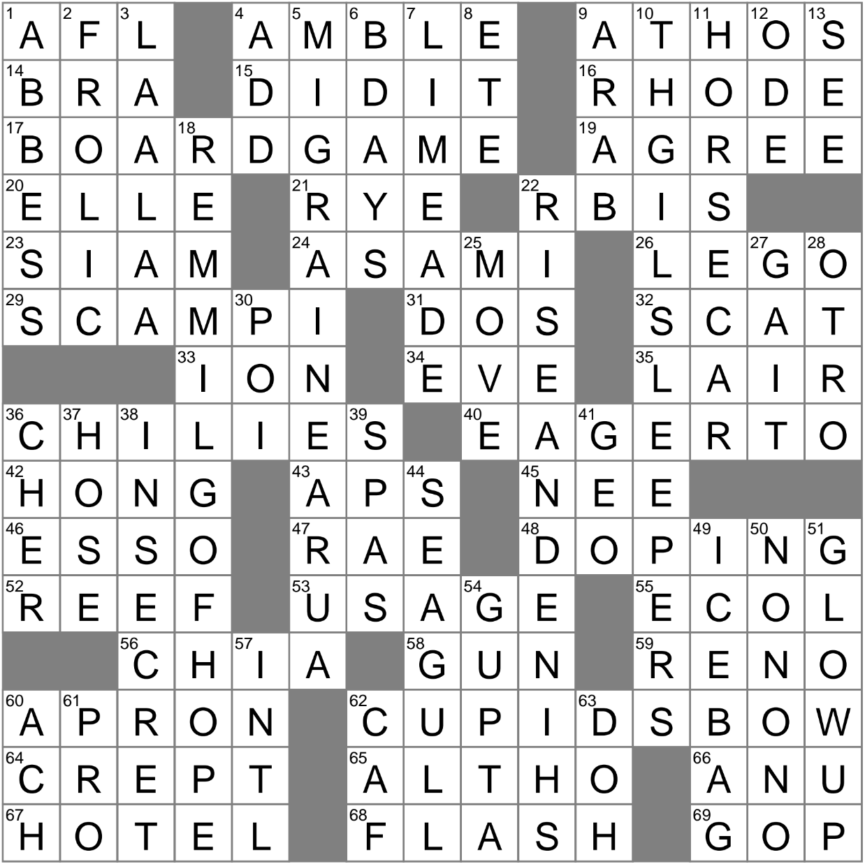 half of seis crossword clue