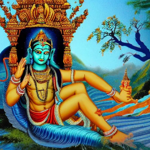 lord vishnu sleeping images