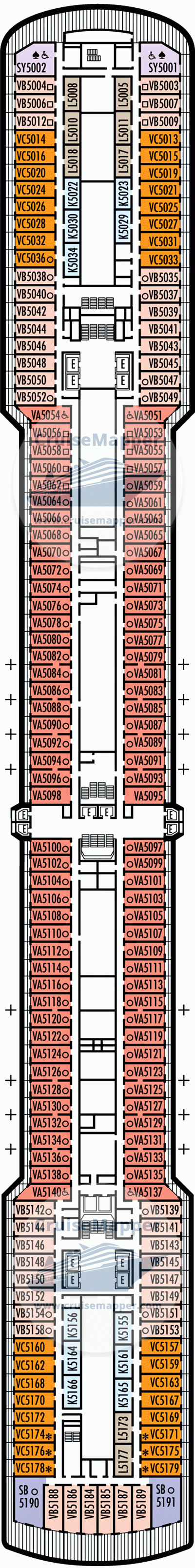 holland america westerdam deck plan